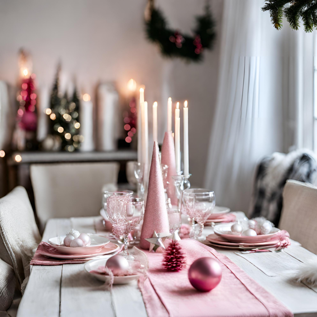 Time to Eat: Set Up The Table | Pink Christmas Decor 2023 |