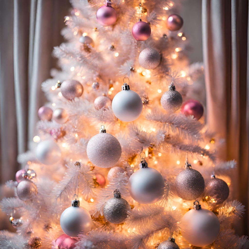 Pink Christmas Decor | Warm Lights with Pink Ornaments