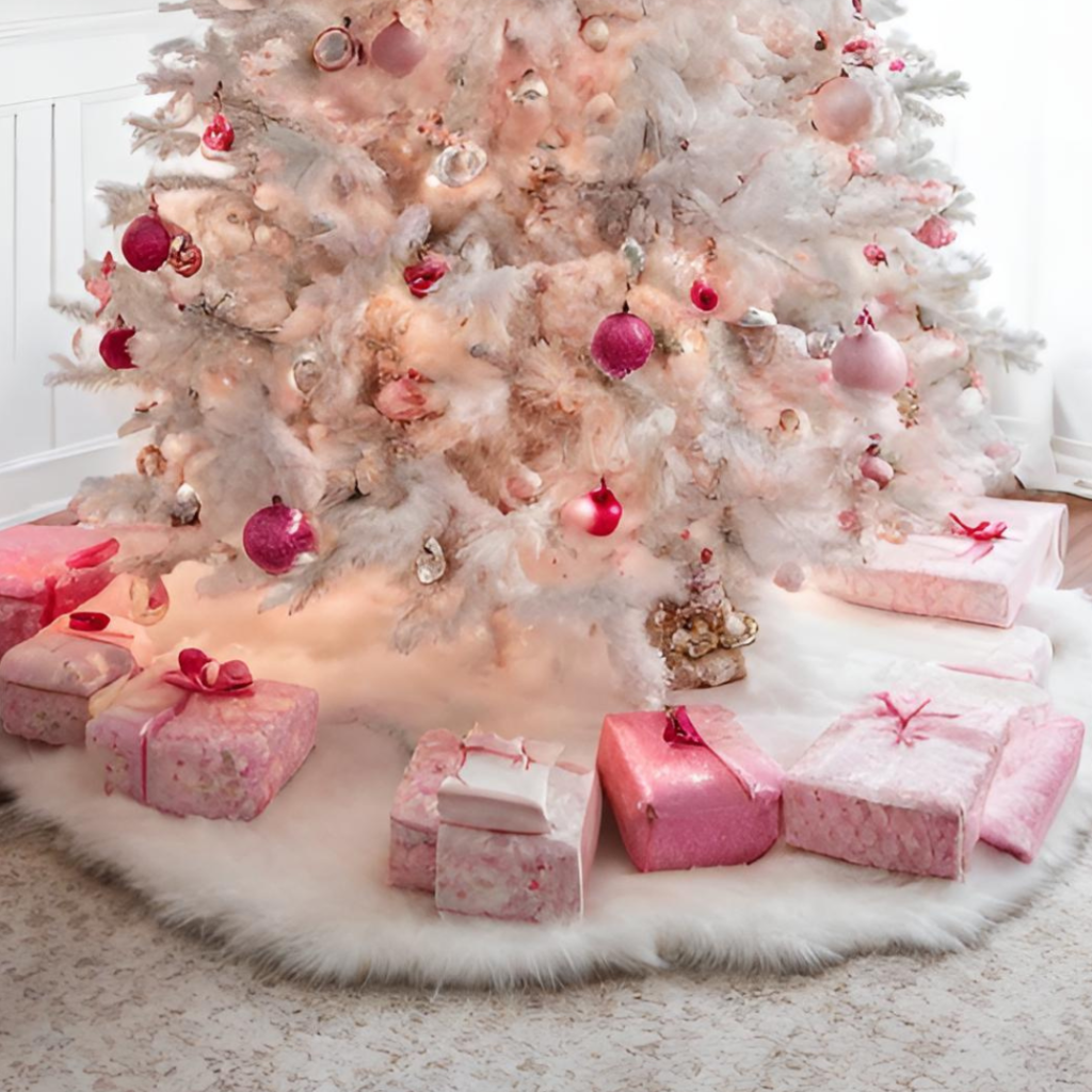 Rug or Christmas Tree Skirt? | Pink Christmas Decor 2023