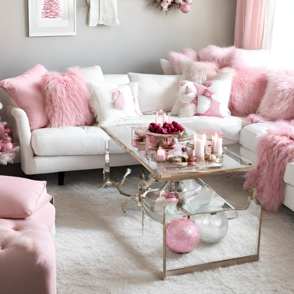 Pink Pillow Cushion Covers | Pink Christmas Decor 2023 Inspiration